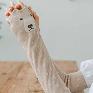 【AnZa】日系Q版透氣防曬遮陽長款露指袖套(7款) FREE 大鼻熊