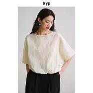 ltyp旅途原品 文藝蝙蝠袖廓型小衫 新款時尚寬鬆襯衫女夏季百搭 M L M 月牙白