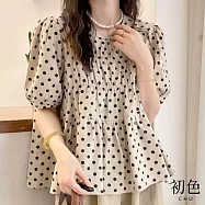 【初色】歐式經典造型上衣系列女上衣-11款任選-36377(M-3XL可選) 3XL H.白底黑點