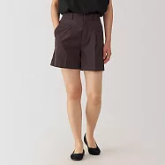 【MUJI 無印良品】女再生聚酯纖維短褲 S 棕色