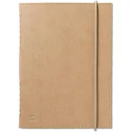 IROHA SUNNY PU皮革書套線圈方眼筆記本A5- 淺褐