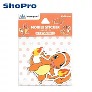 【日本正版授權】寶可夢 防潑水 貼紙包 手機貼紙/平板貼紙/筆電貼紙/行李貼/裝飾貼紙 神奇寶貝 - 小火龍