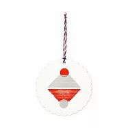 日本HIGHTIDE 文林堂 活版印刷裝飾卡片 ‧ 逆富士/銀色x紅色