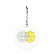 日本HIGHTIDE 文林堂 活版印刷裝飾卡片 ‧ 太陽與月亮/銀色x黃色