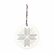 日本HIGHTIDE 文林堂 活版印刷裝飾卡片 ‧ 雪花/紫色x銀色