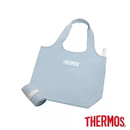 【THERMOS 膳魔師】摺疊環保購物袋(Y-BG04-GY) 灰藍色