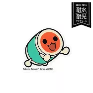 【日本正版授權】太鼓達人 防潑水 貼紙 日本製 行李箱貼/手帳貼/裝飾貼紙 和田咚/和田咔 - C款