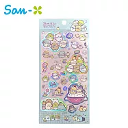 【日本正版授權】角落生物 透明貼紙 日本製 貼紙/手帳貼/裝飾貼紙 角落小夥伴 - 藍色款