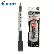 (限量買2送1卡水)PILOT 附板擦白板筆 極細-黑