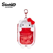 【日本正版授權】三麗鷗 絨毛窗口 收納包 透明包/人形立牌包/偶像應援包/小物收納 - 凱蒂貓