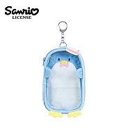 【日本正版授權】三麗鷗 絨毛窗口 收納包 透明包/人形立牌包/偶像應援包/小物收納 - 山姆企鵝