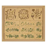 【日本BEVERLY】龍貓草花印章組合12入 ‧ 春夏