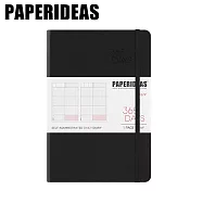 PAPERIDEAS A5子彈筆記本 365DAY自填日計劃 綁帶基礎款 與成功有約的子彈筆記術 黑