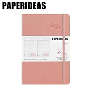 PAPERIDEAS A5子彈筆記本 365DAY自填日計劃 綁帶基礎款 與成功有約的子彈筆記術 裸粉