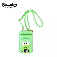 【日本正版授權】三麗鷗 立體皮質 手機斜背包 手機包/側背包/隨身小包 - 大眼蛙