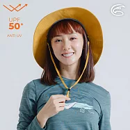 ADISI 抗UV透氣快乾超撥水大盤帽 AH24088 (M-L)|UPF50+ 防潑水 遮陽 防曬 抗紫外線 M 薑黃色