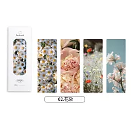【韓國WANNATHIS】melight 半透明書籤 4入組 ‧ 花朵