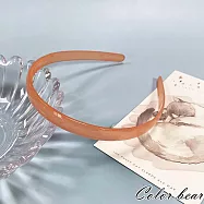 【卡樂熊】簡約透光果凍膠感造型髮箍(六色)- 亮橘色