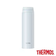【THERMOS 膳魔師】可進洗碗機不鏽鋼90度輕鬆開蓋真空保溫杯500ml(JOR-500-WHGY) 白灰色
