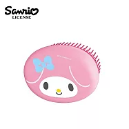 【日本正版授權】三麗鷗 橢圓形髮梳 可攜式 隨身梳/圓形梳/髮梳/梳子 - 美樂蒂