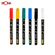 (6色1包)MONA 直液式壓克力麥克筆 A