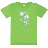 【MsMore】 結稉花手工立體印染圓領精梳棉短袖短版T恤上衣台灣現貨# 121661 L 果綠色