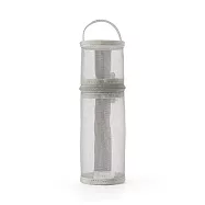 【MUJI 無印良品】尼龍網眼縱橫兩用筆袋 /灰.約直徑65x高207mm