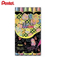 PENTEL SES15C-6T4 柔繪筆 螢光鬼火 6色組