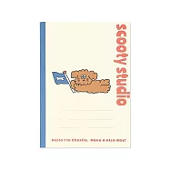 【日本FRONTIER】scooty studio 方眼筆記本A5 ‧ 查理狗狗