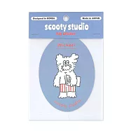 【日本FRONTIER】scooty studio 造型貼紙 大 ‧ 麥可狗狗(橢圓)