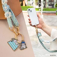 InfoThink 史努比系列 手機編織頸掛繩 (三款任選) 藍色