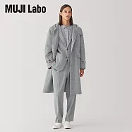 【MUJI 無印良品】MUJI Labo男喀什米爾混大衣 M 淺灰