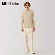 【MUJI 無印良品】MUJI Labo男自然原色喀什米爾圓領針織衫 S 米色