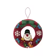 【日本Mark’s】Felt & Knit手工羊毛氈聖誕花圈裝飾 ‧ 雪人