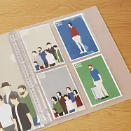 【MUJI 無印良品】收藏活頁夾用補充袋(明信片尺寸)/4口袋.A4寬型用.10入明信片尺寸/4口袋.A4寬型用.10入