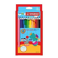 【STABILO】Jumbo特大油性色鉛筆 12色+削筆器