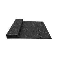 【QMAT】6mmTPE折疊瑜珈墊 台灣製(隨貨附贈揹袋 雙面雙壓紋皆止滑) 黑白點