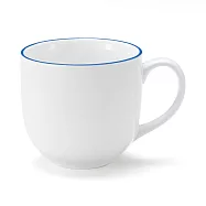 【MUJI 無印良品】日常食器/馬克杯/藍色鑲邊約380mL