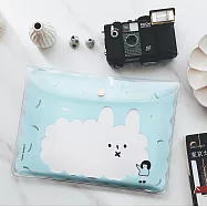 【右手超人】透明狗狗雲/大文具收納袋