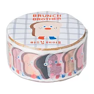 【日本Mark&rsquo;s】&times; Brunch Brother 早午餐兄弟 貼紙型和紙膠帶 ‧ 吐司