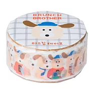 【日本Mark&rsquo;s】&times; Brunch Brother 早午餐兄弟 貼紙型和紙膠帶 ‧ 小狗