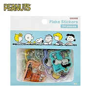 【日本正版授權】史努比 透明貼紙包 貼紙/手帳貼/手機貼紙/平板貼紙 糊塗塌客/Snoopy/PEANUTS - 藍色款
