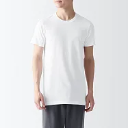 【MUJI 無印良品】男棉質無側縫圓領短袖T恤/2入 L 白色