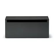 【MUJI 無印良品】鋼製掀蓋式電源插座收納盒/深灰約寬32×深10×高14cm