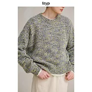 ltyp旅途原品 康寶萊羊駝羊毛彩點花紗毛衣 開衫秋季慵懶風時尚女 M L M 毛衣-灰底彩點紗