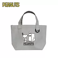 【日本正版授權】史努比 帆布手提袋 便當袋 查理布朗/糊塗塌客 Snoopy/PEANUTS - 紙袋款