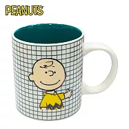 【日本正版授權】史努比 陶瓷 馬克杯 350ml 咖啡杯 Snoopy/PEANUTS - 查理布朗
