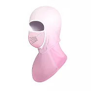 【上手家居】磁吸式防曬頭套(防曬頭套/安全帽頭套/滑雪面罩/面罩) 粉色 M號 頭圍54-58cm