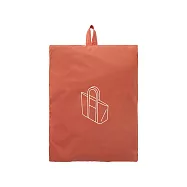 【MUJI 無印良品】再生尼龍可折托特包 /縱型.橘