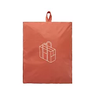 【MUJI 無印良品】再生尼龍可折托特包 /橫型.橘